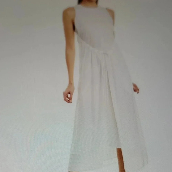 VINCE SHIRRED DRAWSTRING MAXI DRESS - Picture 3 of 5